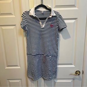 Moschino Mare Navy And White Striped Sailor T-Shirt Dress